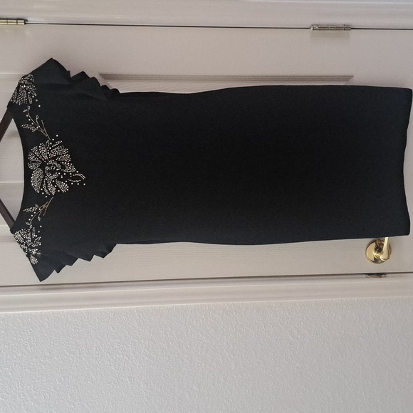 St. John Evening Little Black Dress Sequin Knit By Marie Gray Sz 2 Nwot - Picture 5 of 7